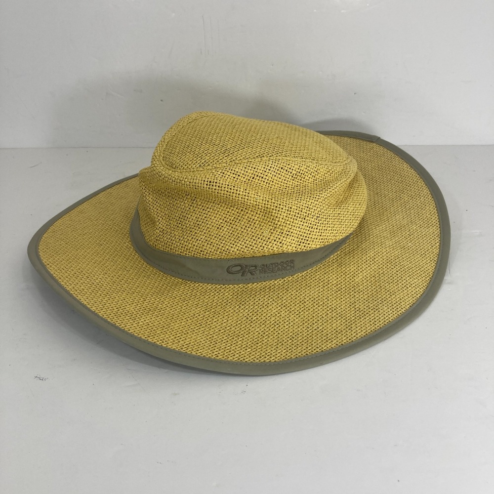 Outdoor Research Papyrus Brim Sun Hat Women L Tan Woven 243408 Hiking Hat